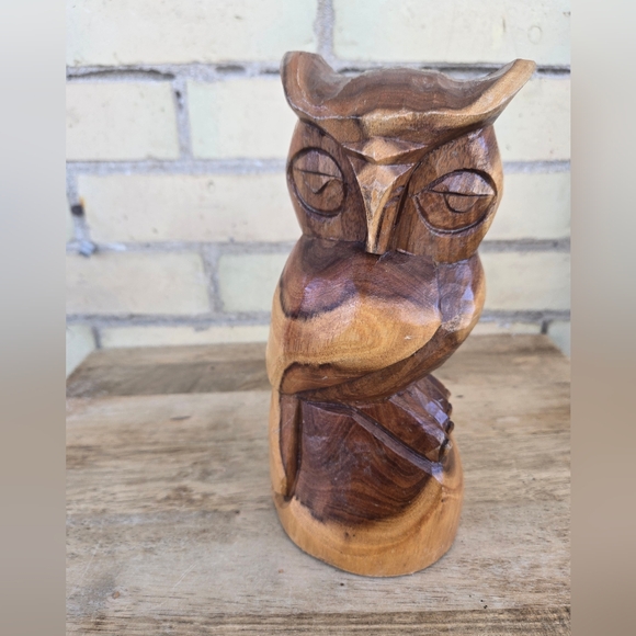Vintage Other - Vintage Owl Carving